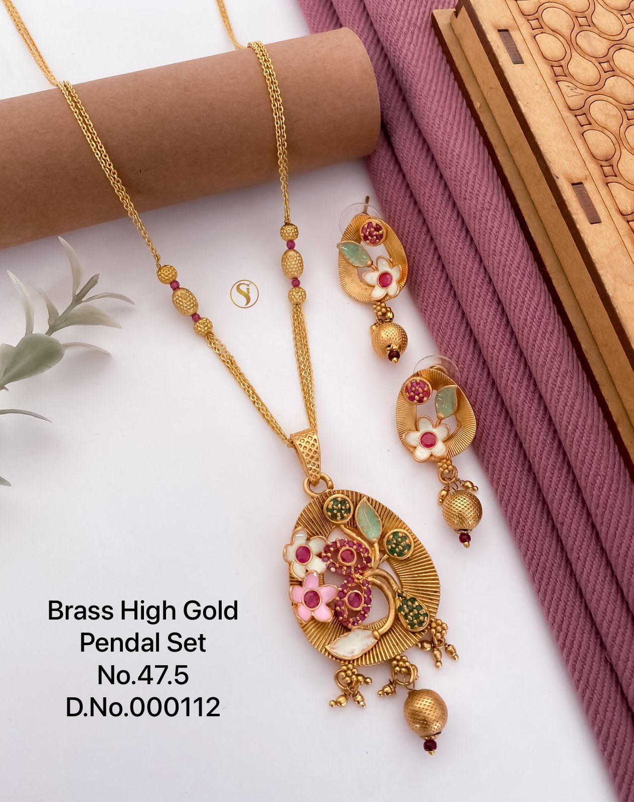 Accessories Brass High Gold Chain Pendant Set 4 Catalog
